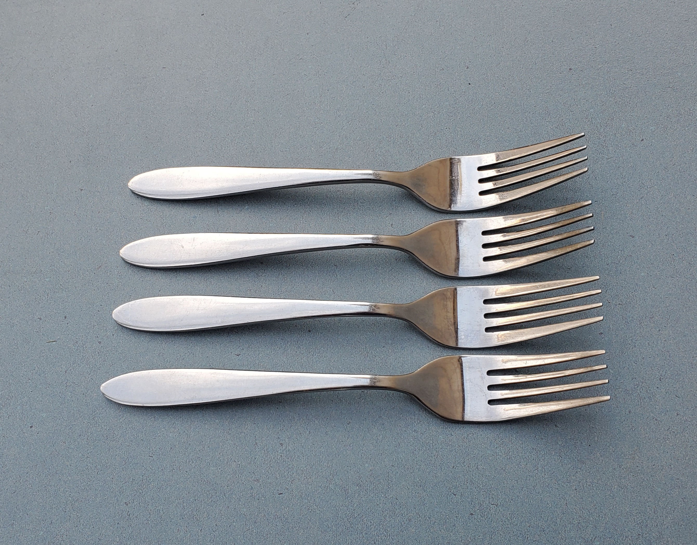 Oneida Stainless Flatware Taylor Pattern Set of 4 Dinner Forks Satin Handle Finish 8 Etsy