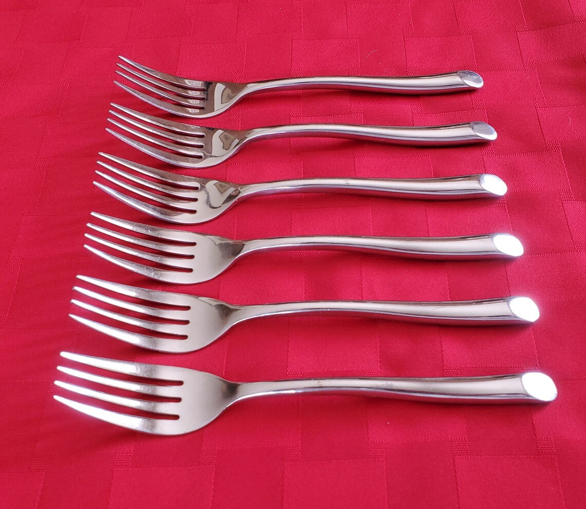 Towle 18/0 Stainless Living Collection Wave Pattern Set of 6 - Etsy