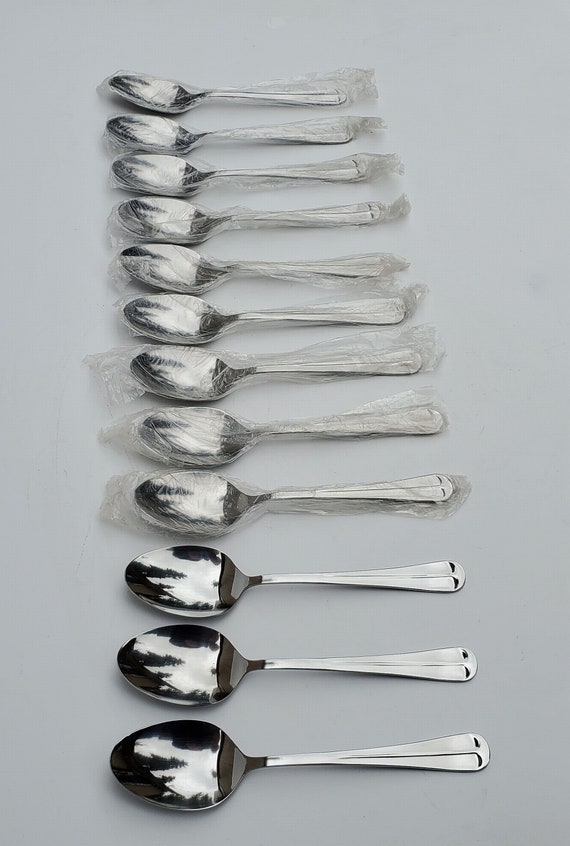 12 Piece Table Spoons Set 18/10 Stainless Steel Dinner Tablespoons Soup  Flatware