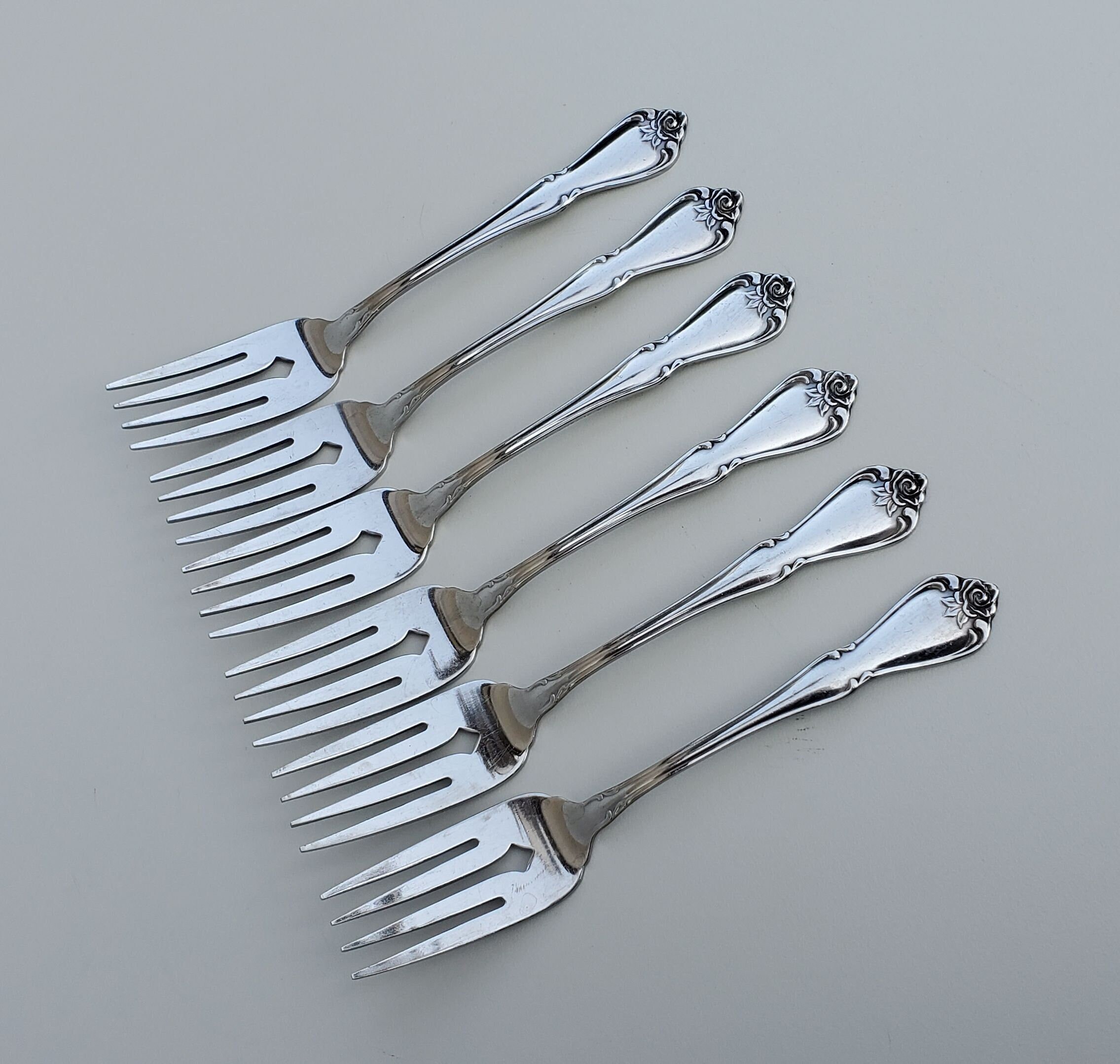 1881 Rogers Stainless Oneida Ltd Our Rose Juego De 8 Cucharillas