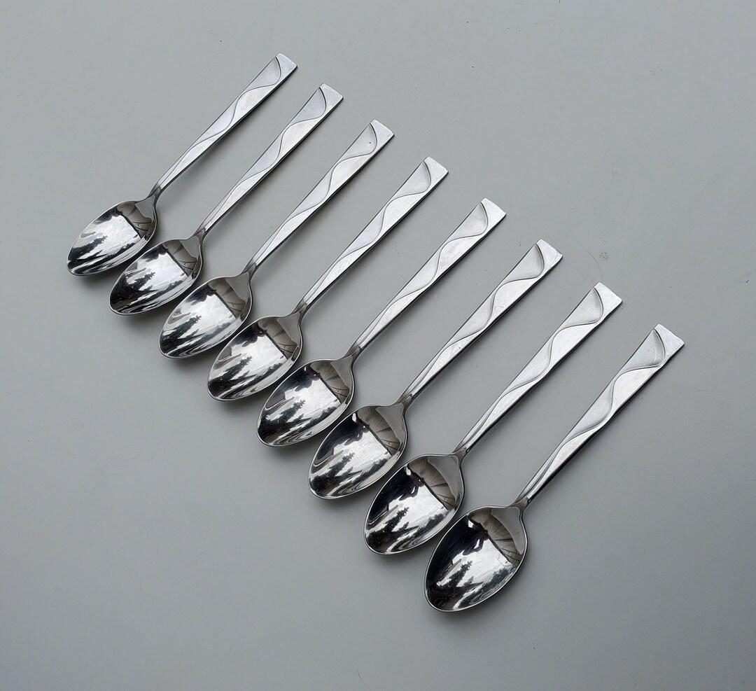 Jcpenney Stainless Flatware Jazz Pattern Set of 8 Soup Spoons Home