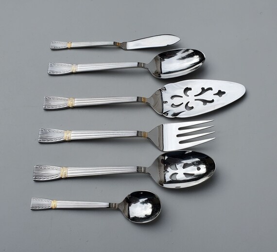 WALLACE SILVERSMITHS スプーン6本セット Wallace Silversmiths 18/8 Stainless Gold Tassel Pattern