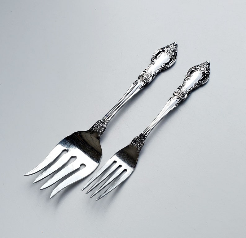 Oneida Baton Rouge Stainless Forks: MCM Floral Scrollwork, Set of 2 - Etsy