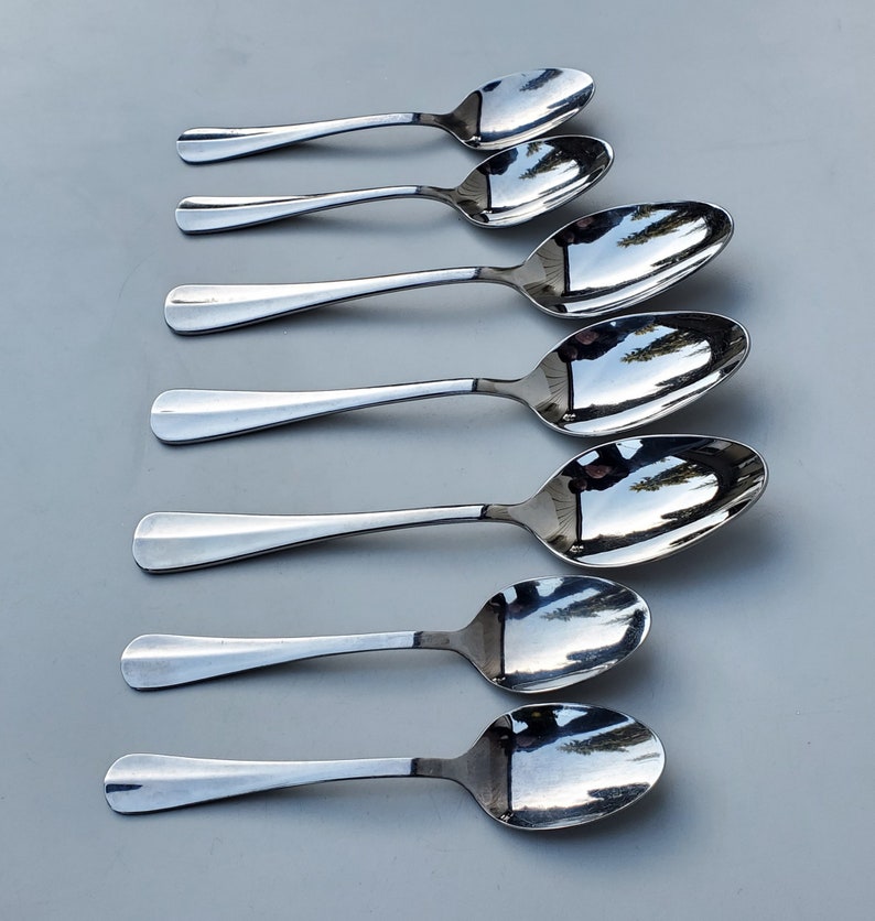 Towle 18/10 Stainless Blaine Pattern Mixed Lot of 7 Spoons 3 Soup