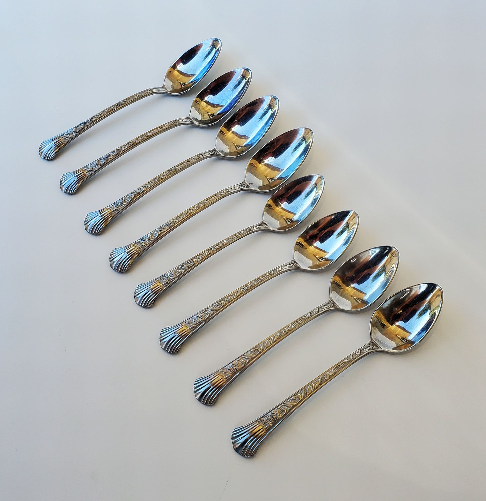 Heritage Silversmiths Stainless Spoon Set of 8 Spoons By Etsy