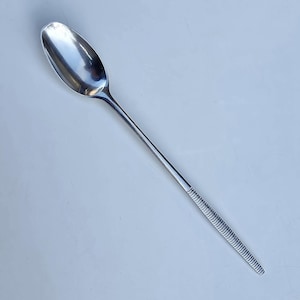 Dansk Designs Flatware Variation VI Pattern - Iced Tea Spoon - Jens Quistgaard Designer - Made In Finland - 8.375"