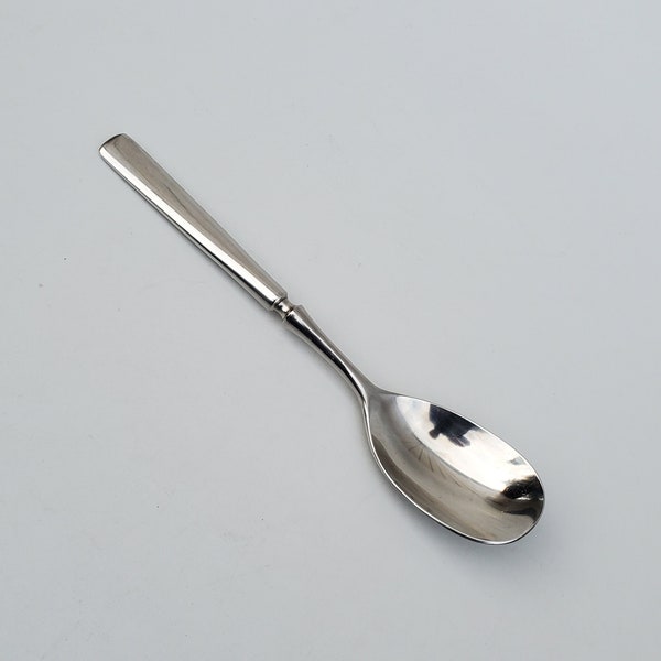 Dansk International Design 18/8 Stainless Flatware Anvil Pattern - 1 Soup Spoon - Satin Finish - Jens Quistgaard Design - MCM - 7.75"