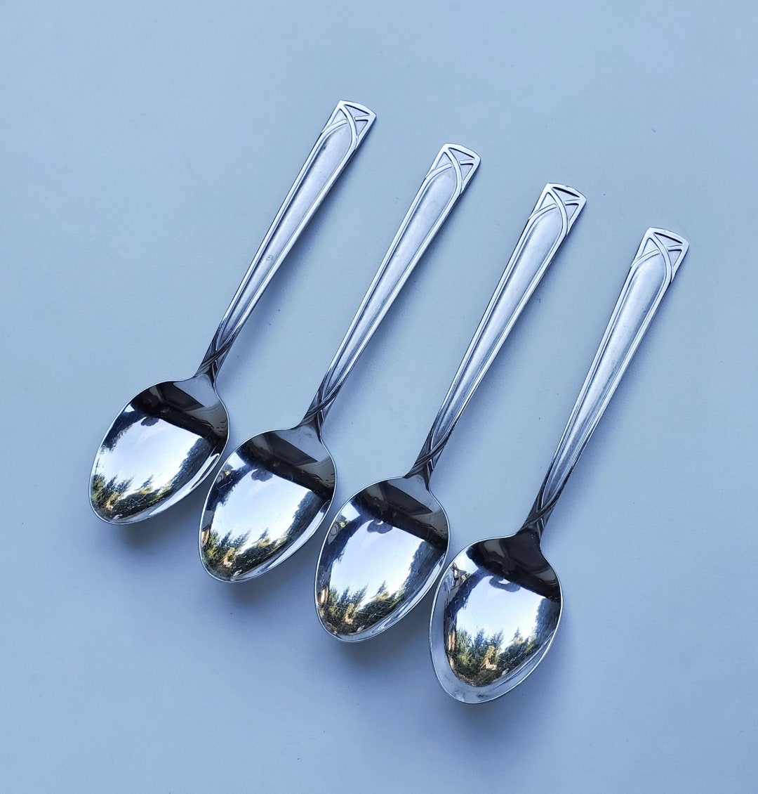 Cambridge Stainless Crossroad Sand Pattern Set of 4 Soup Etsy