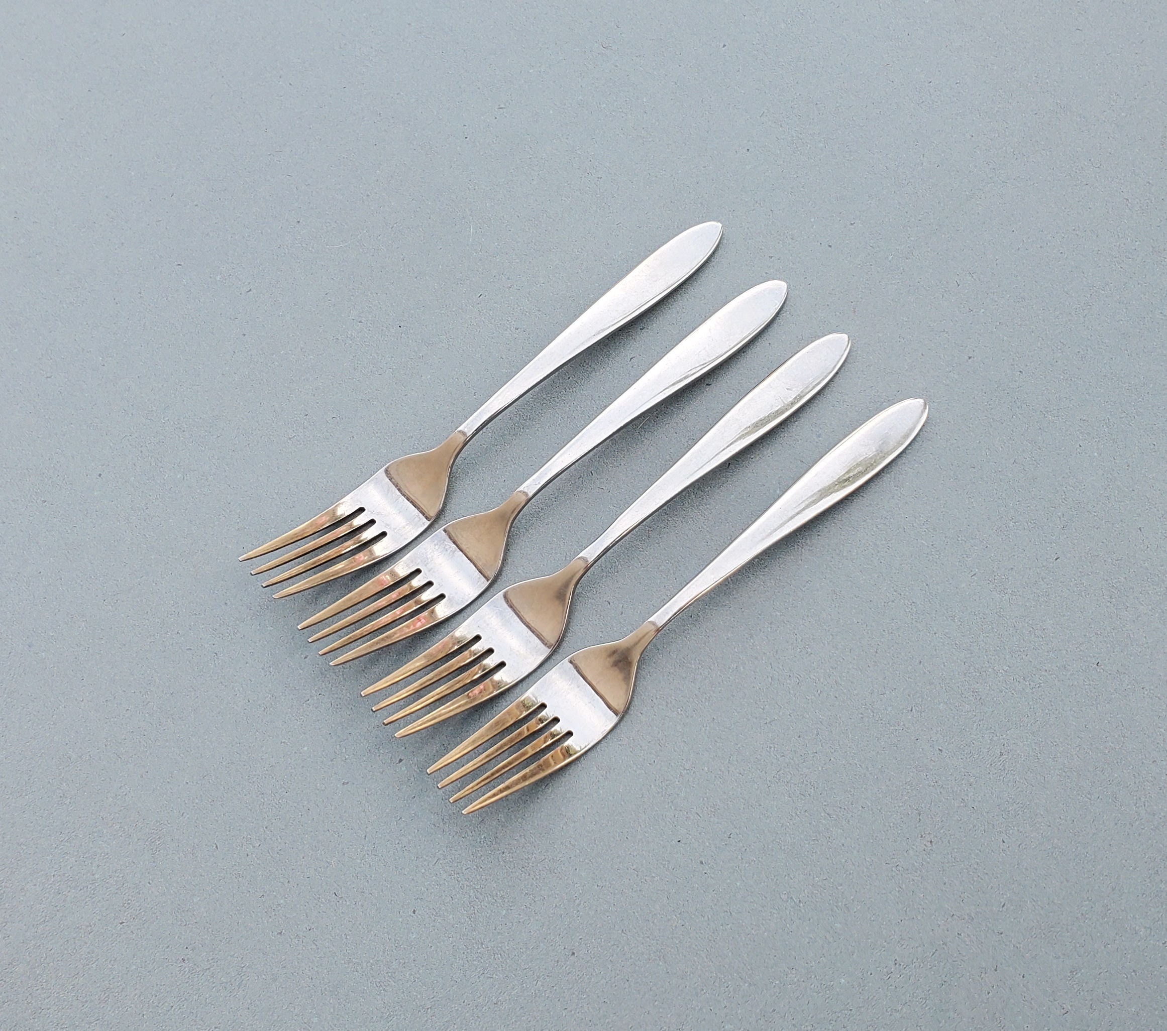 Oneida Stainless Flatware Taylor Pattern Set of 4 Dinner Forks Satin Handle Finish 8 Etsy