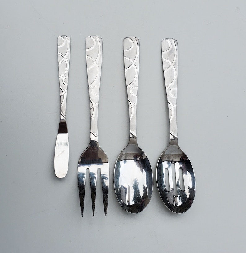Cambridge Stainless Flatware Conquest Pattern Set of 4 Etsy
