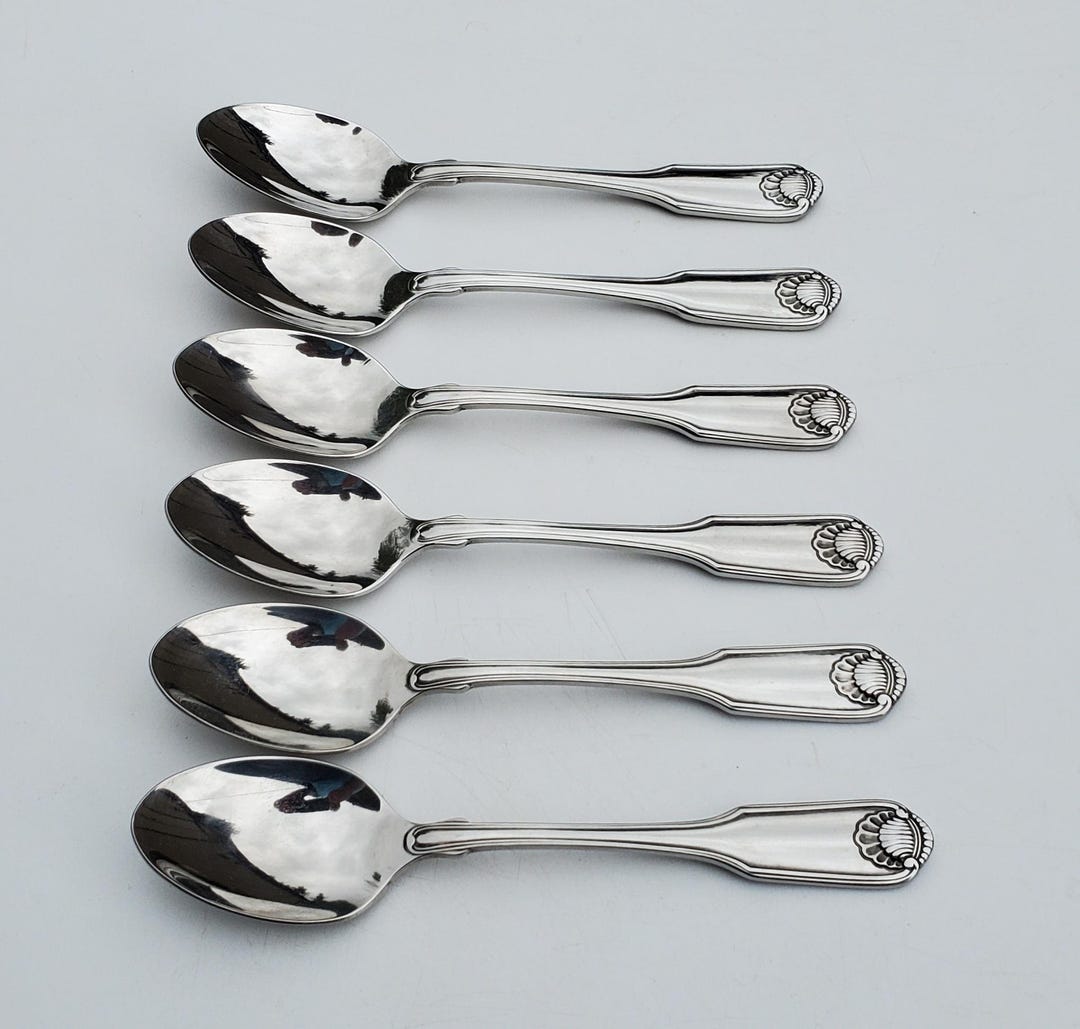 Oneida Shell Pattern Oneida Heirloom Stainless Classic Shell Pattern - Set of 6 Teaspoons ...