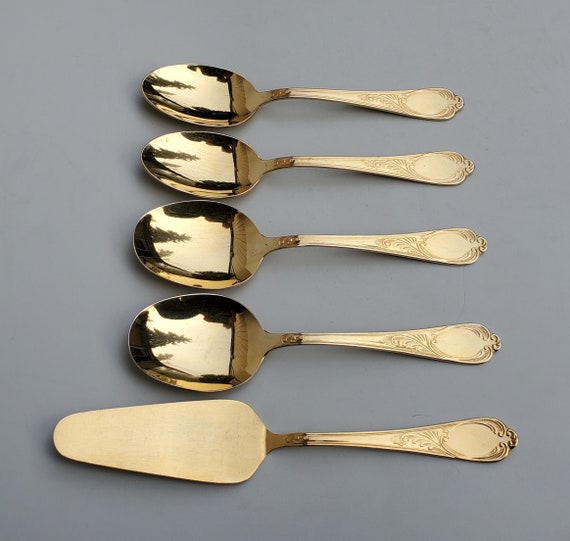 SBS Bestecke Solingen 24k Gold Plated Wein Pattern - Set of 5