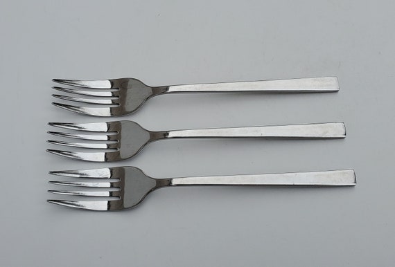 Oneida Dupree Patron Dinner Forks Juego de 3 tenedores 18 0 inoxidable Brillante Diseno MCM elegante 8.25 Etsy Espana