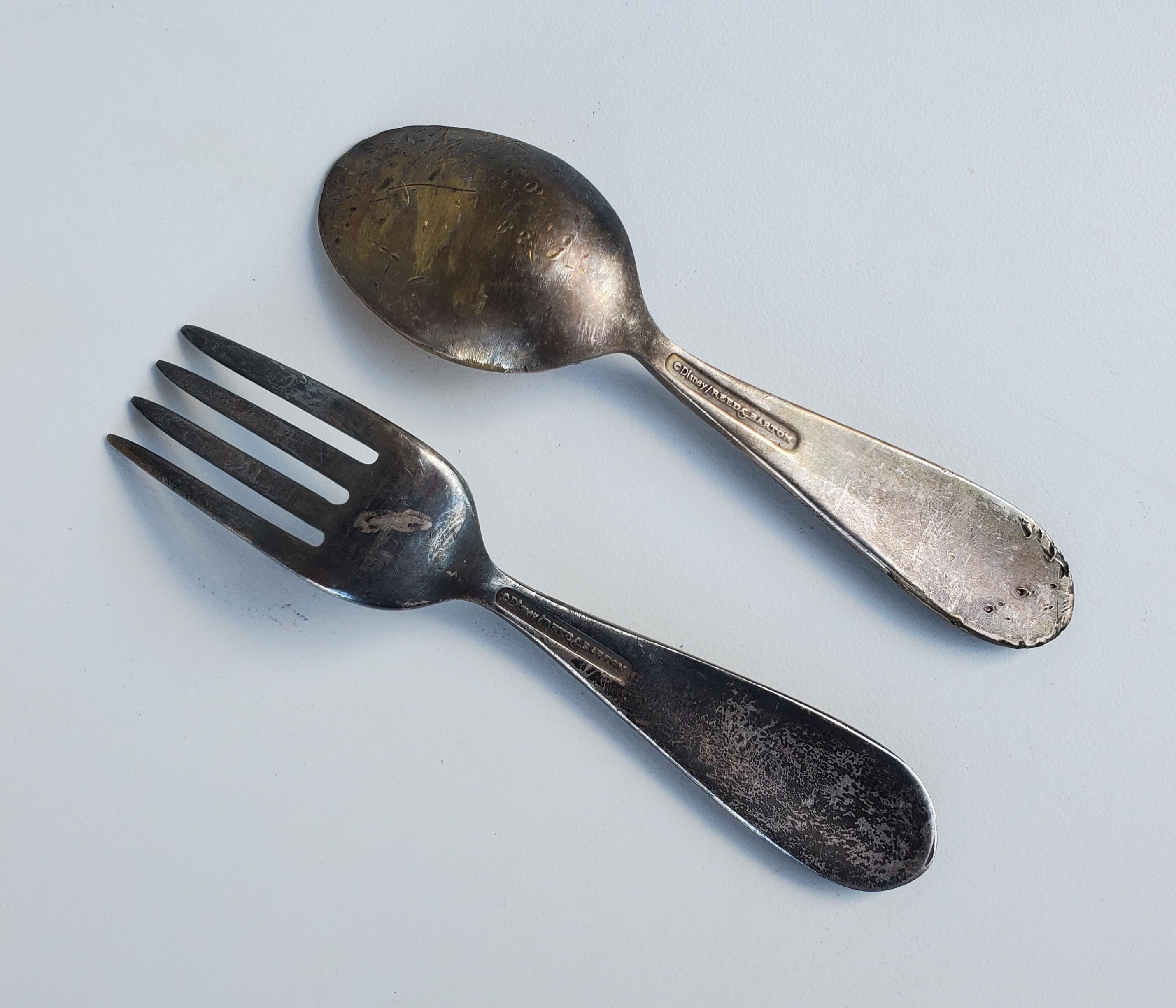 Reed and Barton Vintage Mickey and Minnie Mouse Spoon and Fork Set