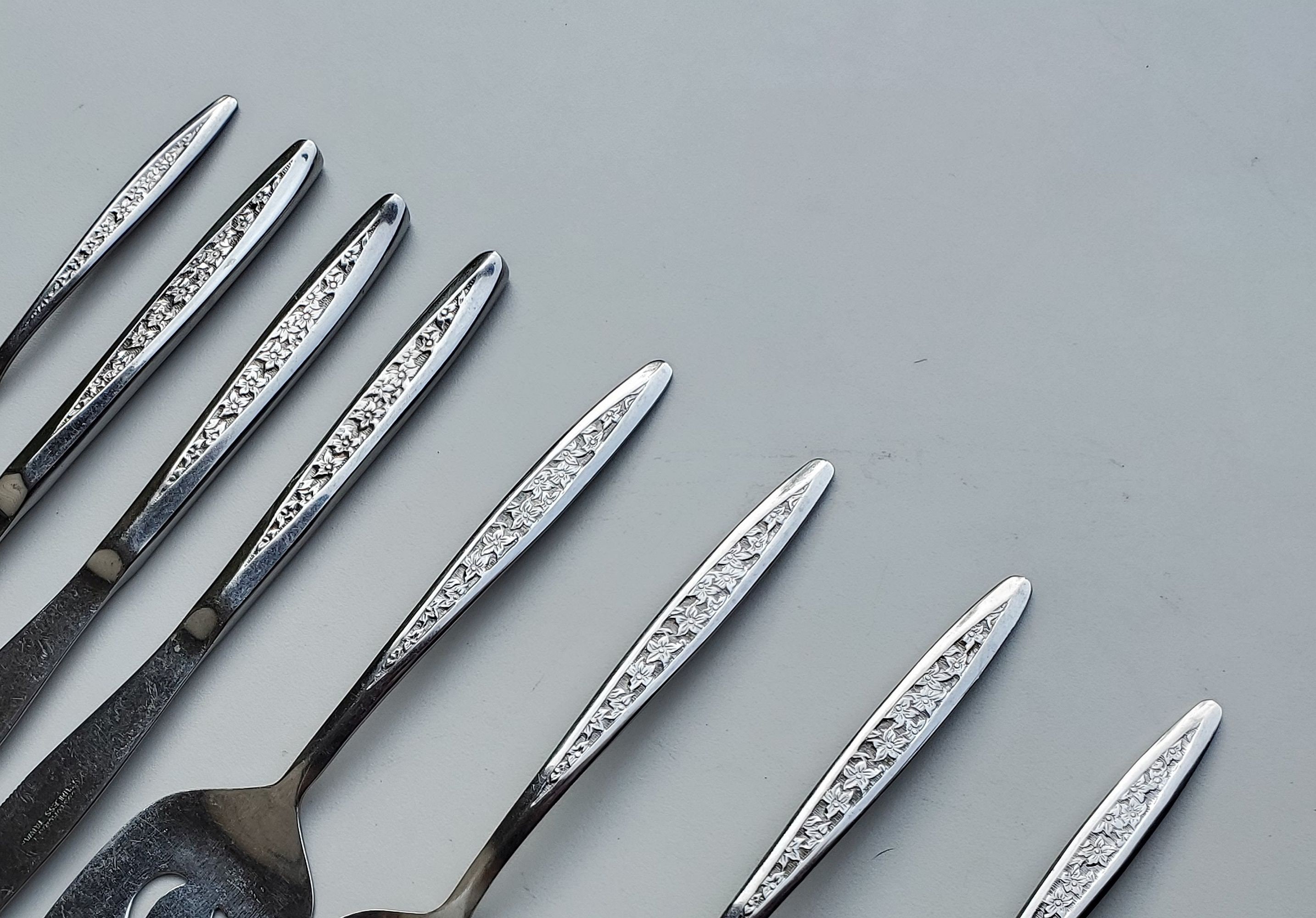 Customecraft Stainless CUS 5 Pattern - Mixed Lot of 8 Pieces - Floral ...