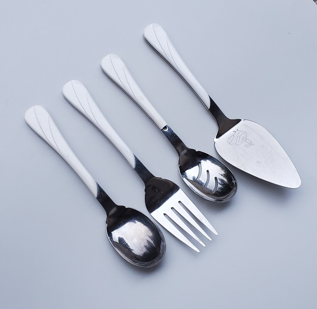 Fiesta Flatware Swirl Design Set of 4 Serving Pieces Homer Etsy