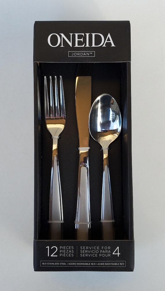 Oneida 18/0 Stainless Jordan Pattern - New 12 Piece Set in Box