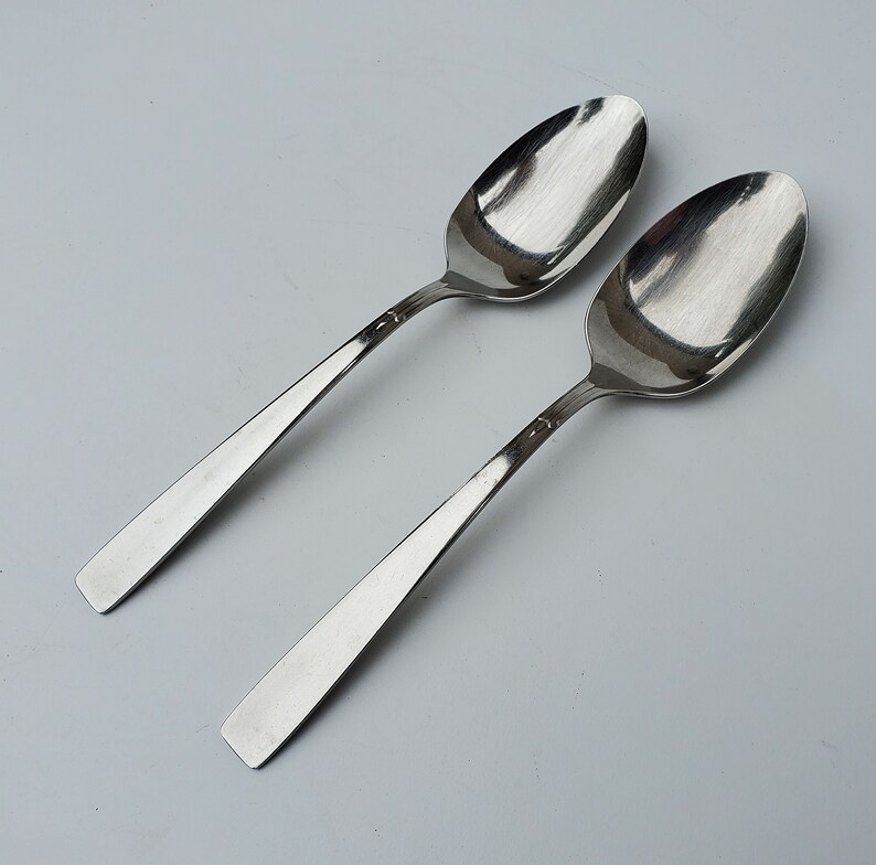 Oneida Accent Pattern Flatware Set of Two Large Serving Etsy
