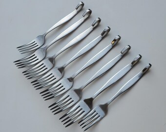 Target Home HTT3 Stainless Steel Forks - Mixed Set of 8 - MCM Glossy Flatware