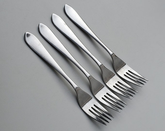 Robert Welch 18/10 Stainless Meridian Pattern Set of 4 Dinner Forks