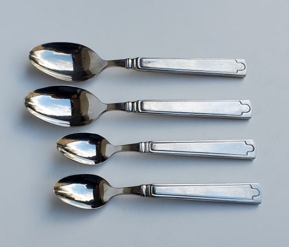 Cambridge 18/10 Stainless Spoon Set of 4 Spoons - Glossy Handle