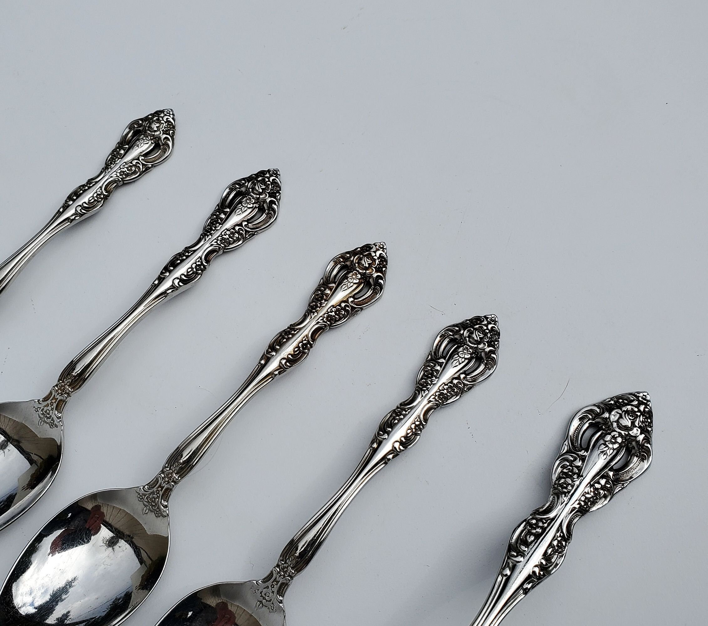 Oneida Heirloom Michelangelo Stainless Spoon Set of 6 Spoons Etsy