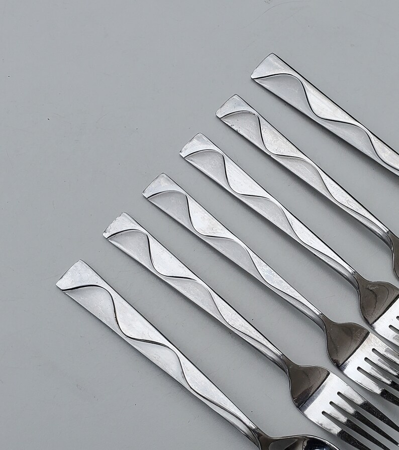 Jcpenney Stainless Flatware JAZZ Pattern Mixed Lot of 6 Pieces 4 Dinner