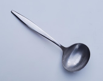 WMF 18/8 Stainless WMF27 pattern - Gravy Ladle - Satin Handle Finish - Sleek Mid Century Design - Made In Spain - 7.25"