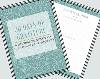 The Signature 30 Days of Gratitude Collection Great for any journaling Bibles printable stickers. Digital Gratitude Autumn Trees