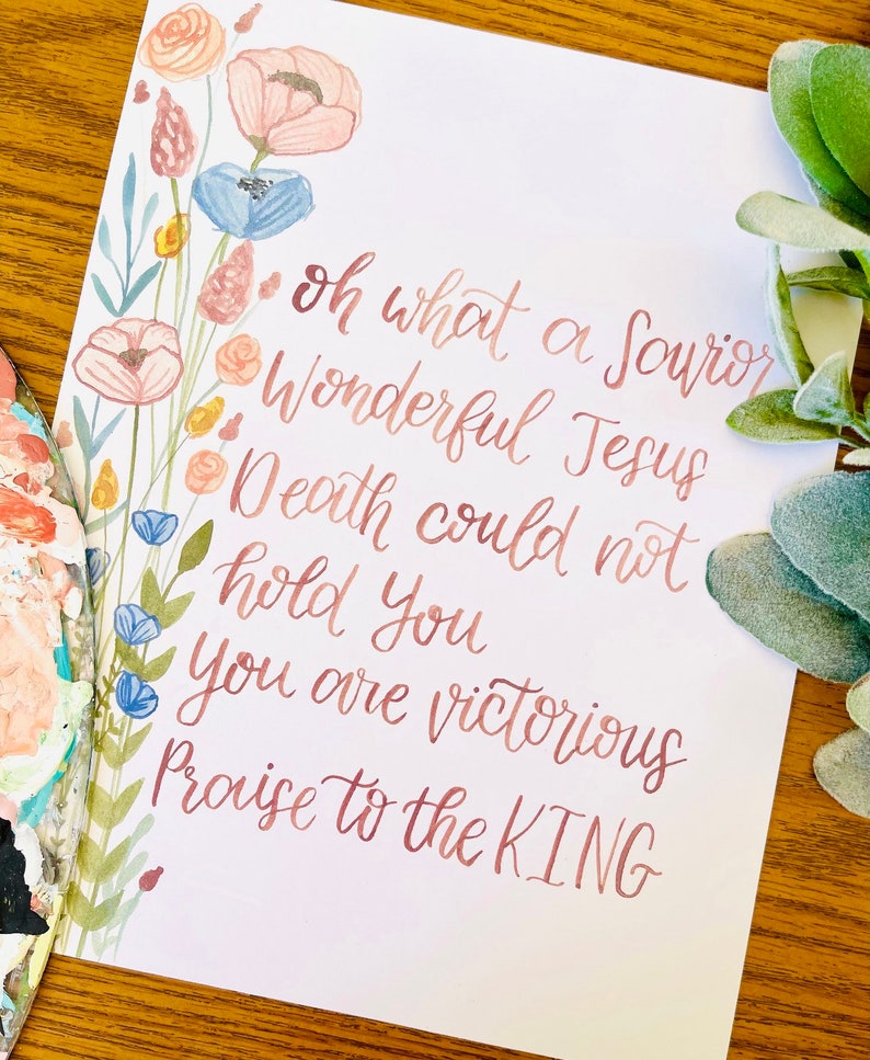 Savior Script What a Savior Watercolor Art Print - Etsy