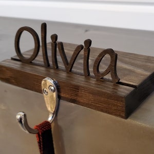 Heavy duty Personalized wood Stocking Holder/Laser cut name/Mantel decor/wood stocking holder/1Lb approximate weight capacity