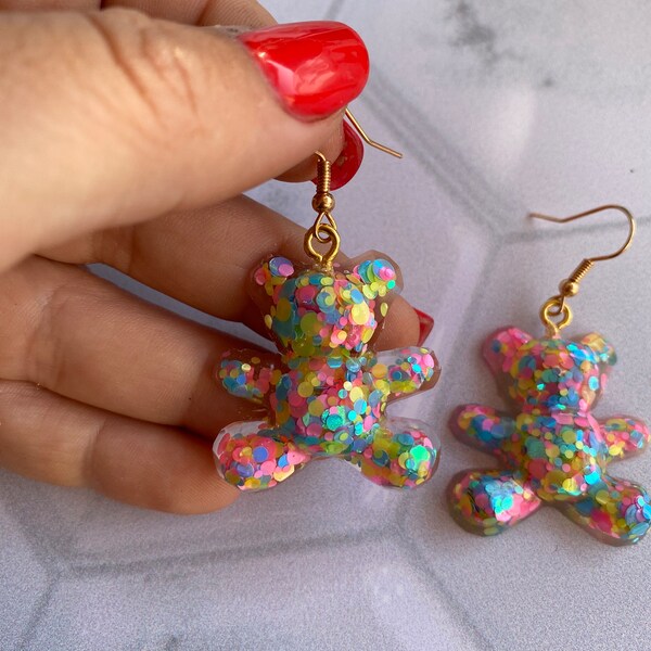 Boucles d’oreilles pendantes Nounours