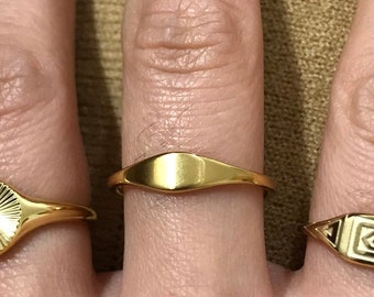 Gouden ring minimalistische stijl dunne ring 18 karaats gouden cadeau voor vrouwen
