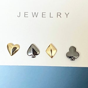 Minimalist Gold plated s925 silver stud earring - ONE PIECE - poker earring