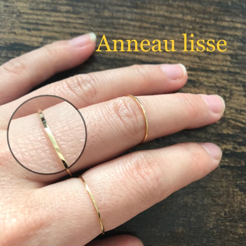 Minimalist 14k gold stackable ring thin twisted ring knuckle ring stackable ring gift for woman Anneau lisse
