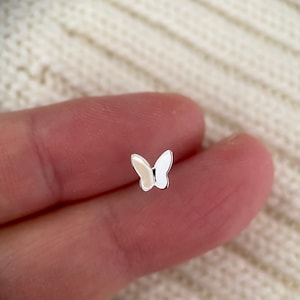 Minimalist 14k gold s925 solid silver ear stud - PRICE PER PIECE - butterfly ear stud butterfly earring