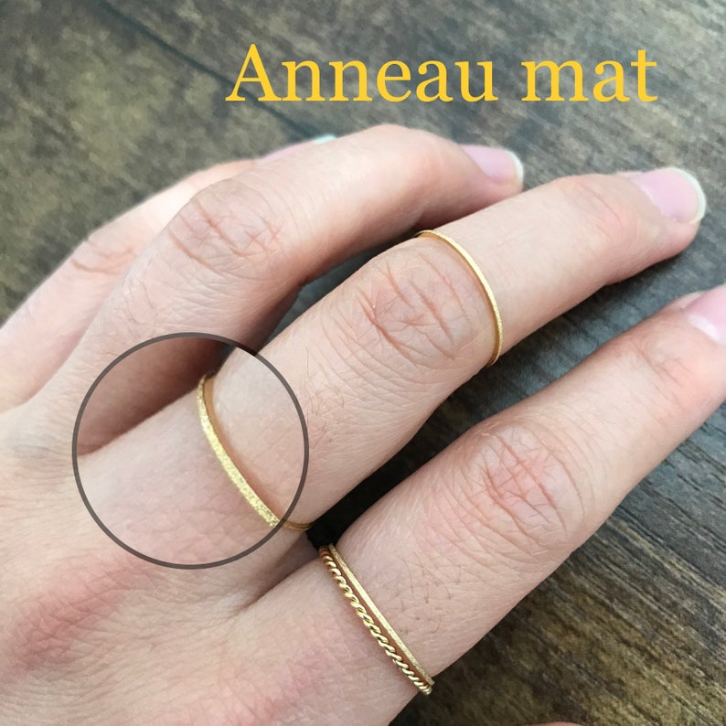 Minimalist 14k gold stackable ring thin twisted ring knuckle ring stackable ring gift for woman Anneau mat