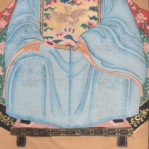Pintura de antepasados chinos, arte mural chino sobre tela de lienzo para un regalo chino asiático único imagen 7