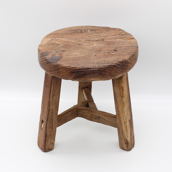 Wooden stool etsy deals