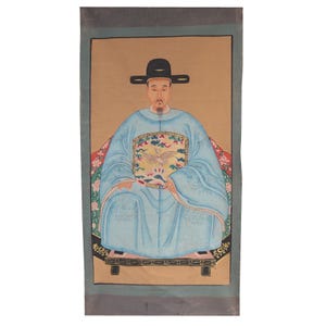 Pintura de antepasados chinos, arte mural chino sobre tela de lienzo para un regalo chino asiático único imagen 3