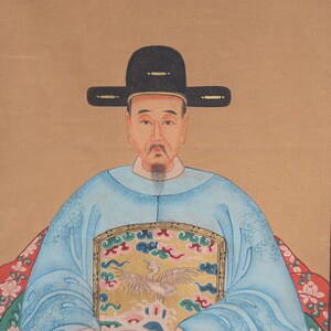 Pintura de antepasados chinos, arte mural chino sobre tela de lienzo para un regalo chino asiático único imagen 5
