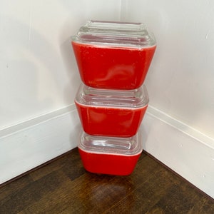 Vintage Red Pyrex Fridges