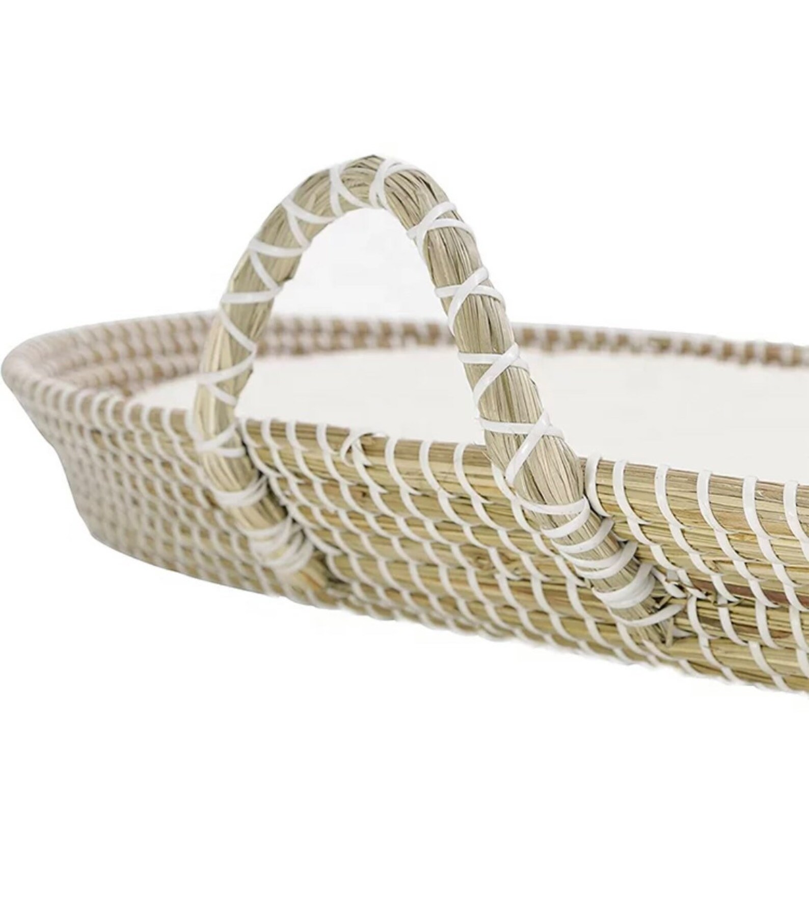 Baby Changing Basket Pad/handmade Organic Seagrass Basket Etsy