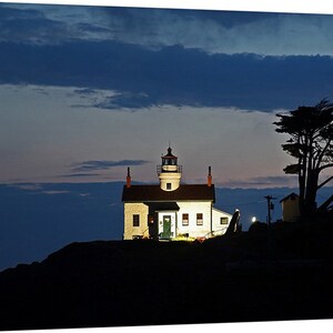 PNW, Northwest, California, Crescent City, Del Norte, Pacific Ocean, Night Lighting, Sunset, Fresnel Lens, Battery Point Lighthouse 5829