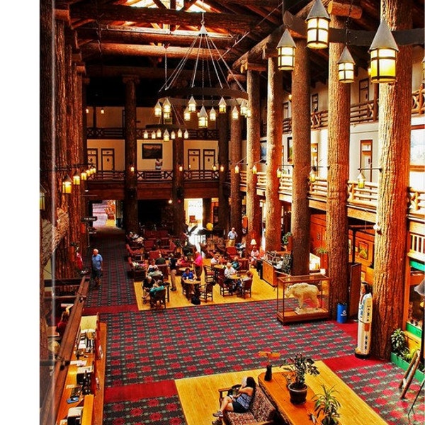 Glacier National Park, PNW, Northwest, Montana, Two Medicine, Great Northern Railway, Amtrak, Big Tree Lodge, Lobby, Glacier Park Lodge 5053