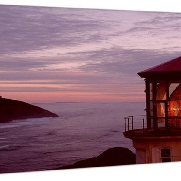 Panoramic Image, PNW, Northwest, Oregon, Florence, Pacific Ocean, Highway 101, Sea Lion Caves, Cape, Lighthouse, Lens, Heceta Head Dusk 5769