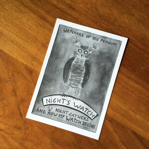 Carte postale A6 "Watchers of Big Penguin"