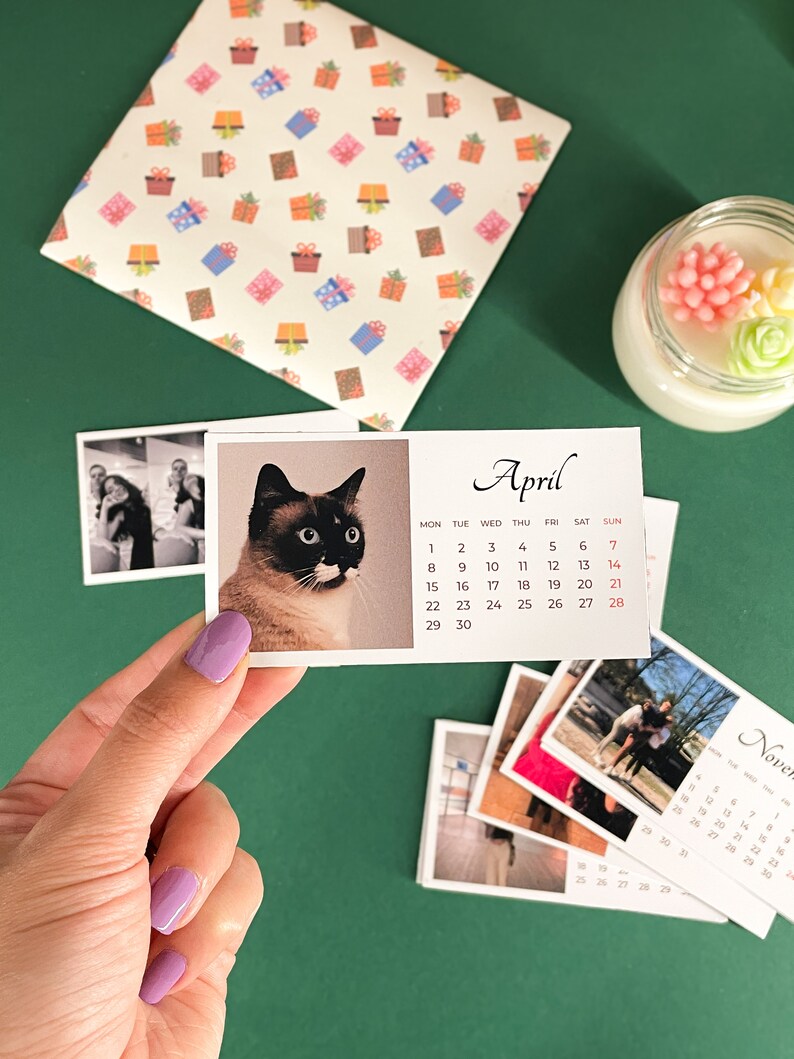 Personalized Calender With Photo, Fridge With Photos, 2024 Calender With