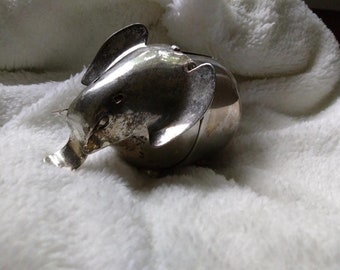 Children's Silver plate Elephant Piggy Bank - Keepsake, Heirloom from 1961