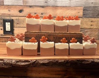 Handmade Gingerbread Man Artisan Soap | Christmas Gift | Stocking Stuffer | Handmade Gift